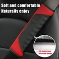 thumbnail image 3 of Smeyta Seat Belt Covers CM31&nbsp;2PC,Seat Belt Pads Leather Seat Belt Covers,Carbon Fiber Safety Seatbelt Shoulder Strap Covers Compatible with Cars(Carbon Red,2PC), 3 of 3
