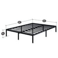 thumbnail image 2 of GrandRest 14" Dura Metal Steel Slat Bed Frame, Queen size, Black, 2 of 2