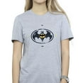 thumbnail image 3 of DC Comics Womens The Flash Batman Metal Logo Cotton Boyfriend T-Shirt, 3 of 4