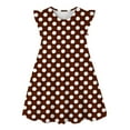 thumbnail image 3 of Gunia Baby Girl Dress Casual Sleeveless Floral Dot Print Kids Age 6-15 Comfortable Playwear Flower Girls Dresses,Brown 12-13 Years, 3 of 3
