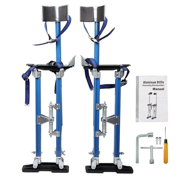 labwork 24 - 40 INCH Professional Aluminum Adjustable Drywall Stilts Light Blue