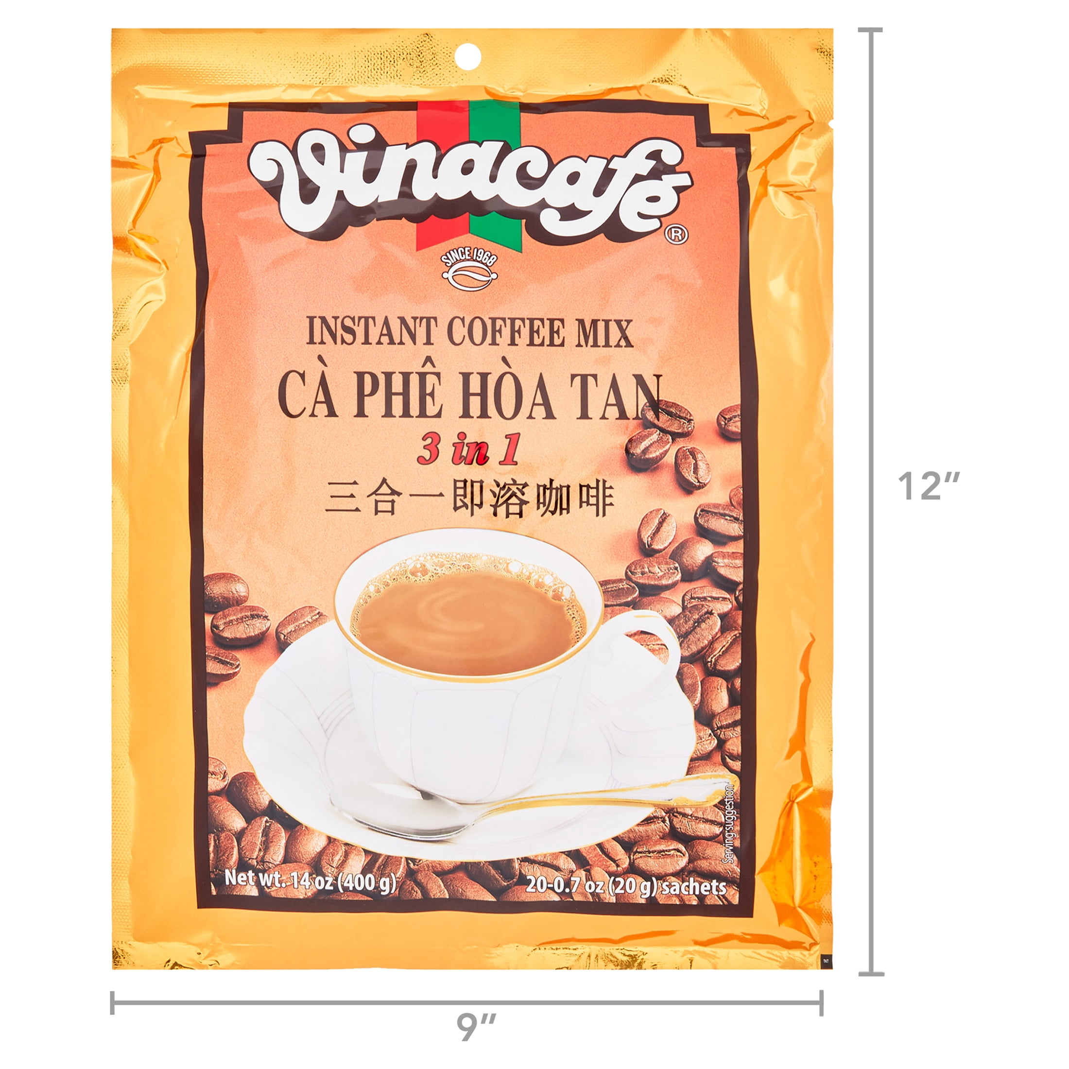 (5 pack) Vinacafe 3-in-1 Instant Coffee Packets, 20 ct