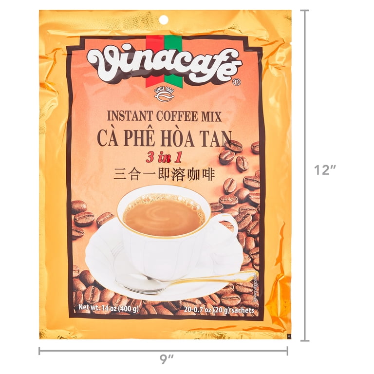 Vinacafe, Instant Coffee Packets, 20 ct, 3-in-1 with Creamer and