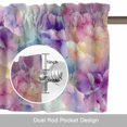 thumbnail image 6 of Pink Purple Flower Valance Curtain Hydrangea Leaf Gradient Watercolor Vintage Window Valances Rod Pocket Short Curtains Window Treatments for Kitchen Bedroom Bathroom Laundry 54" x 18", 6 of 9