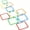 square, variant on 10Pcs Hopscotch Rings Set 14.96inch Plastic Agility Rings with Connectors Square or Round for obstacle course Indoor Outdoor playground game pe equipment