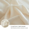thumbnail image 6 of XeGe Pack of 2 Fluffy Faux Rabbit Fur Pillowcases, Ivory Striped Plush Fuzzy Bed Pillow Cases with Zipper, Farmhouse Shaggy Furry Ribbed Long Pillow Covers for Kids Teen Adults 20x26, Standard, Beige, 6 of 7