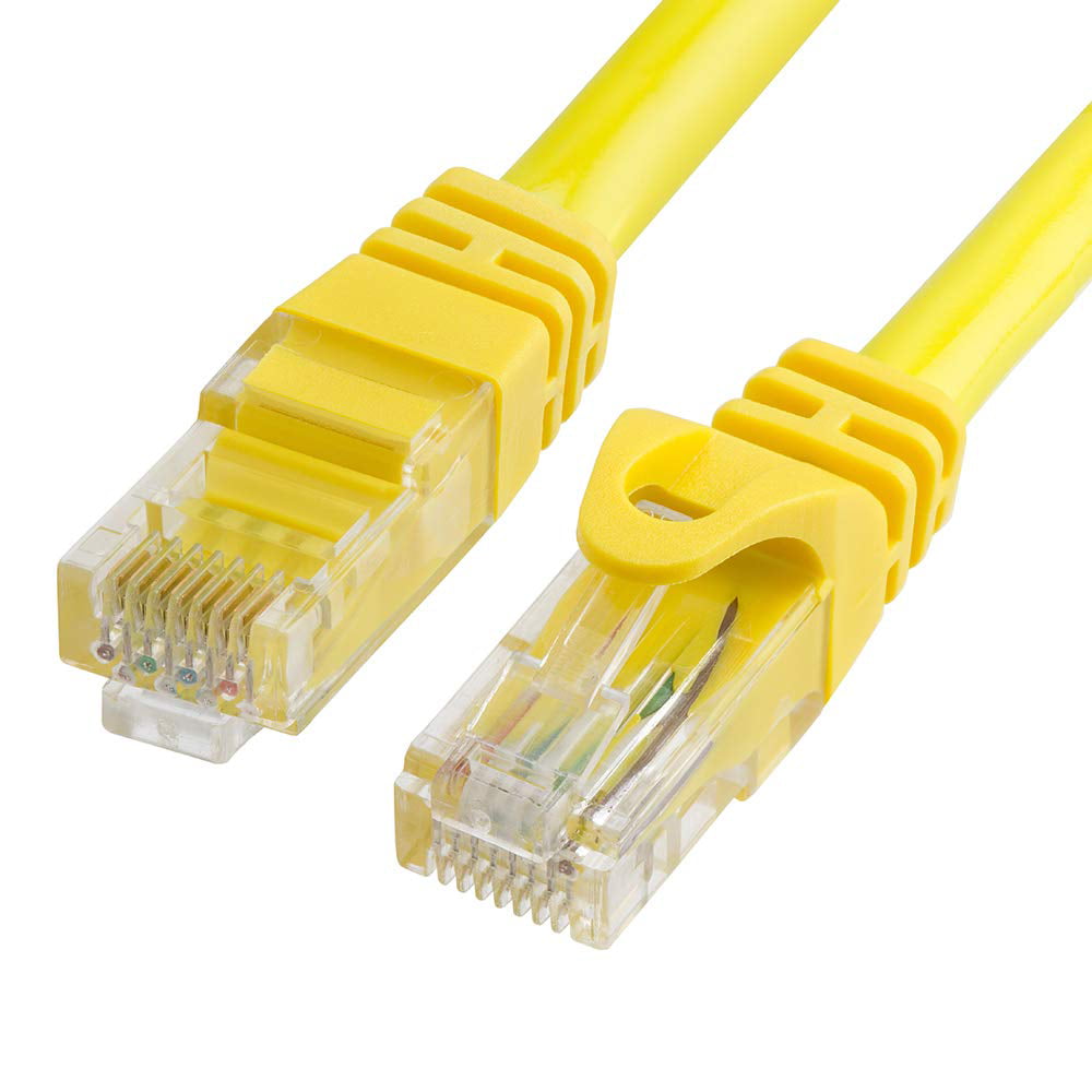 15ft Molded UTP Cat5e Network Cable CCA White 5 Pack Lot 