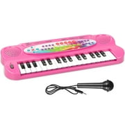 AIMEDYOU 32 Keys Kids Keyboard Piano Portable Electronic Musical Instrument Multi-Function Music Keyboard Piano for Kids Early Learning Educational Toy Birthday Xmas Day Gifts (Pink)