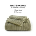 thumbnail image 3 of King Size Bed In A Bag, 3PCS King/Cal King Waffle Washed Duvet Set, Green Cotton Bedding Set,Cotton Bed Sheet Set, Household Supplies & Décor Bedding Bedding Sets, 3 of 21