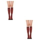 thumbnail image 3 of Minnieouse Calcetines hasta el muslo a rayas Botas de calcetín de estilo simple JK Legwarmers Día de San Valentín para diario Fiesta de Halloween 2piezas franja negra roja Minnieouse CBP334146, 3 of 5