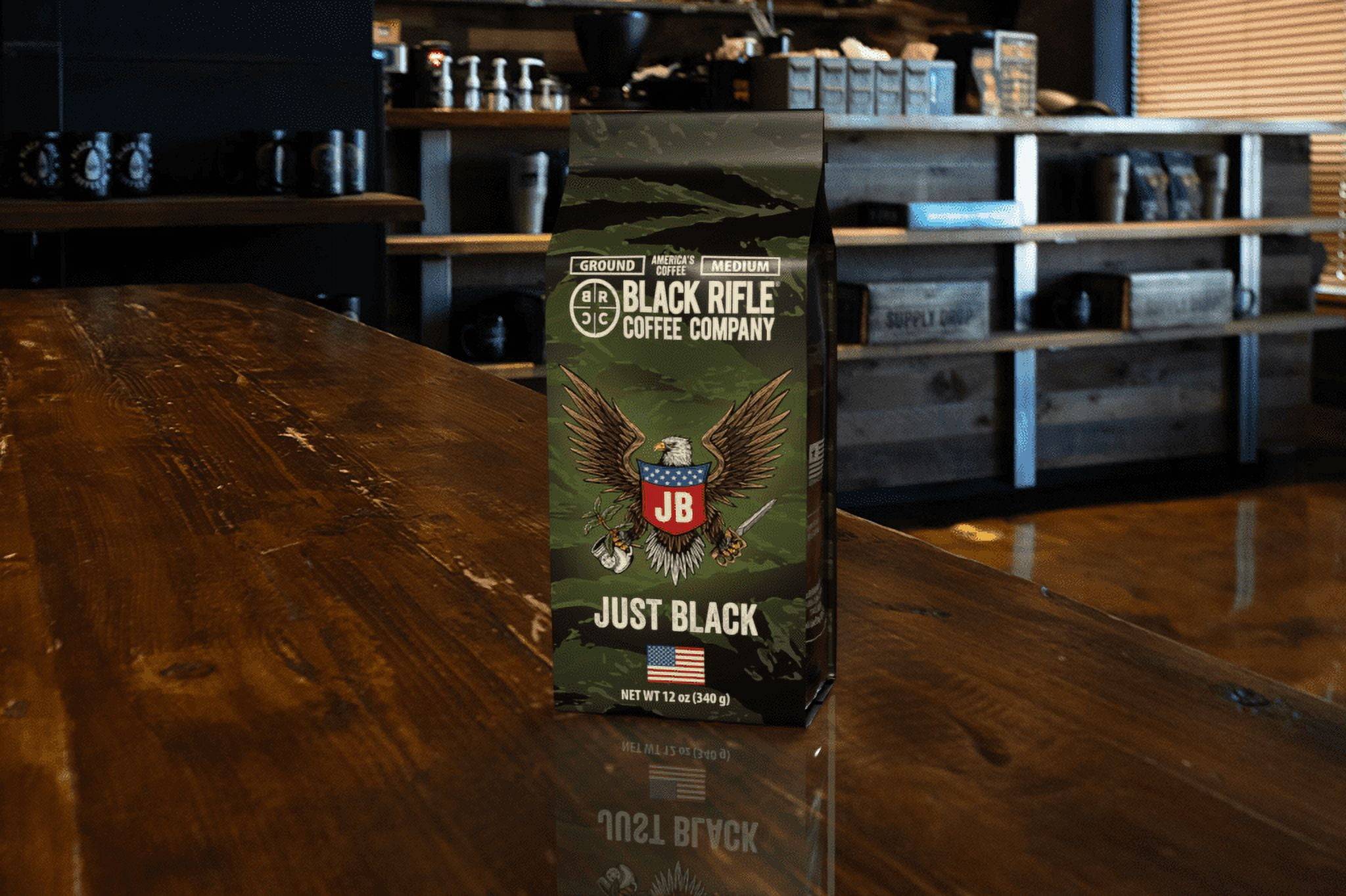 Black Rifle Coffee Company Just Black, Medium Roast, Ground Coffee,12 oz
