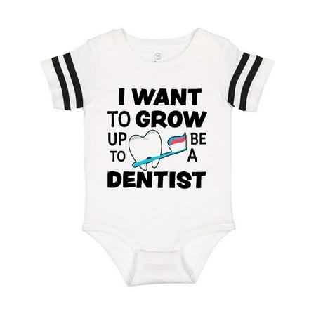 

Inktastic I Want To Grow up To Be a Dentist Gift Baby Boy or Baby Girl Bodysuit