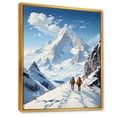 thumbnail image 2 of Designart "Chilly French Alps Mountain" France Floater Framed Wall Art Living Room, 2 of 5