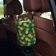 thumbnail image 5 of Wukai Pineapples with Palm Leaves Print Car Trash Can - Easy to Clean Hanging Garbage Bin - Removable Liner - Leak-Car Garbage Can - Waterproof Trash Can for Car and SUV, 5 of 7
