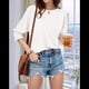 thumbnail image 4 of Blusa Tipo Túnica Informal con Cuello Redondo y Ligera para Mujer, Color , Talla S, 4 of 7