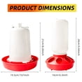 thumbnail image 6 of WLGJL Plastic Chick Feeder and Waterer Kit,0.3Gal Feeder and 0.4Gal Waterer with 3 Adjustable Heights for Baby Chicken Duck Brooder,2PCS, 6 of 7