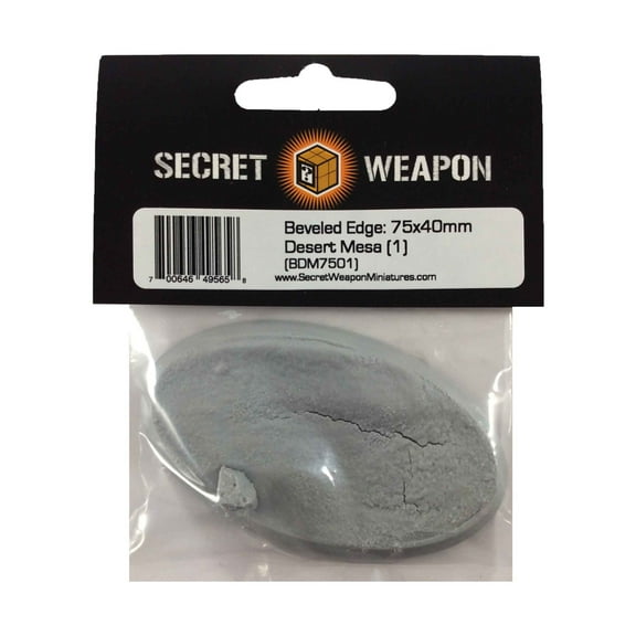 Secret Weapon Miniatures 75x40mm Beveled Base - Desert Mesa New
