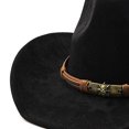 thumbnail image 7 of OJSFQUFP Suede Wide Brimmed Retro Top Hat for Men and Women Outdoor Travel Hat Jazz Hat Ethnic Top Hat, 7 of 7