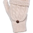 thumbnail image 3 of 1Pair Winter Fashion Women Gloves Warm Wool Windproof Knitted Convertible Fingerless Mittens, 3 of 6