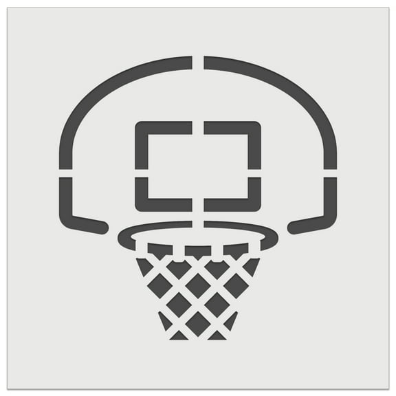 Basketball Hoop and Backboard DIY Cookie Wall Craft Stencil - 5.5 Inch