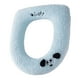 thumbnail image 2 of Asiento de inodoro doméstico acolchado con asa, anillo de inodoro de invierno, juegos lavables, asiento de inodoro tejido, 2 of 6