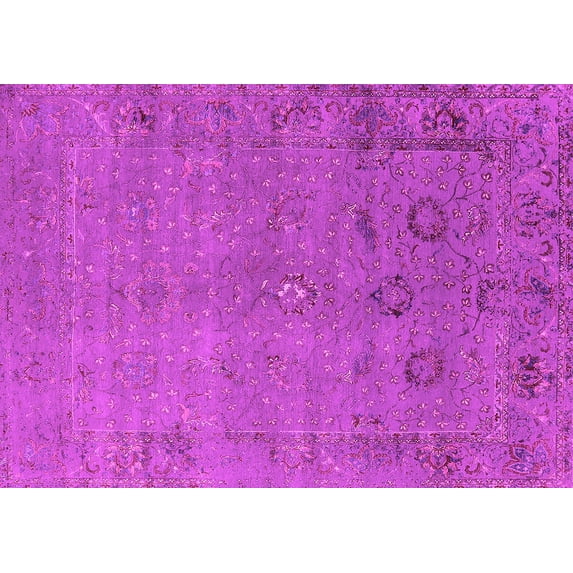 Ahgly Company Indoor Rectangle Oriental Pink Industrial Area Rugs, 5' x 8'