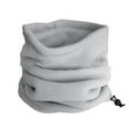 thumbnail image 2 of Visland Women Men Neck Gaiter, Fashion Casual Solid Color Adjustable Drawstring Soft Cozy Fleece Winter Face Neck Head Warm Windproof Neck Cover Scarf for Outdoor Skiing Cycling, 2 of 8