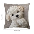 thumbnail image 3 of Funda de almohada con estampado de bordado falso de poliéster, adorables y lindas fundas de almohada con animales para dormitorio, hogar y decoración de sofá, funda de cojín, artículos esenciales para, 3 of 6