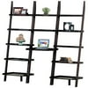 5 Tier Wall Shelf Walnut Finish