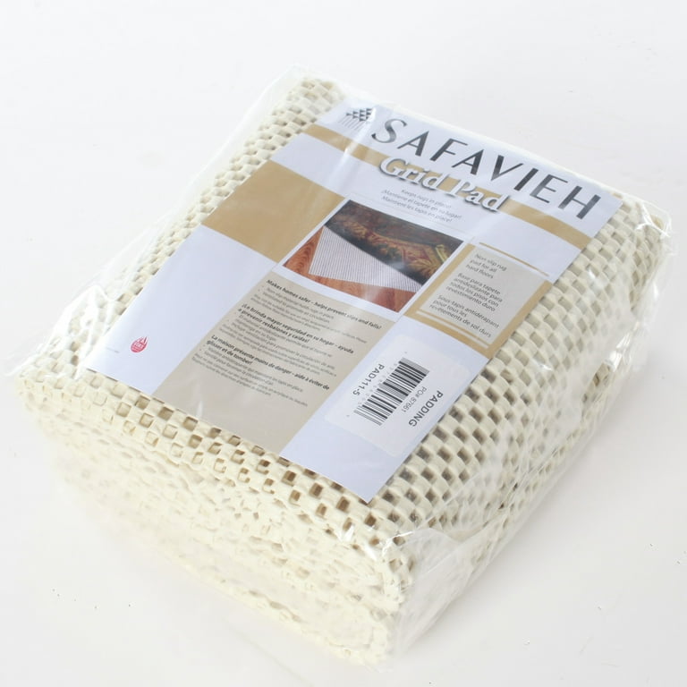 SAFAVIEH Advance Ultra Non-Slip Grid Rug Pad, White, 3' x 5' (Set of 2) 