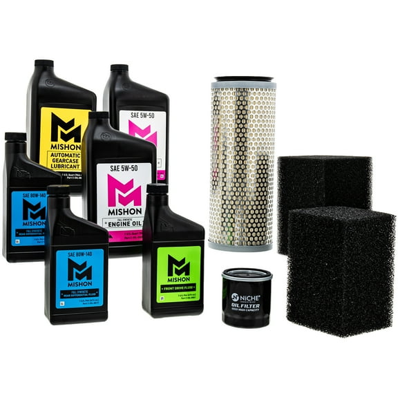 Mishon Full Service Oil Change Kit for Polaris Ranger 500 4x4 UTV 2007-2008 MK1012884
