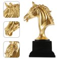 thumbnail image 4 of Estatua de cabeza de caballo decorativa de resina, escultura en forma de cabeza de caballo, trofeo, adorno antiguo, 4 of 7