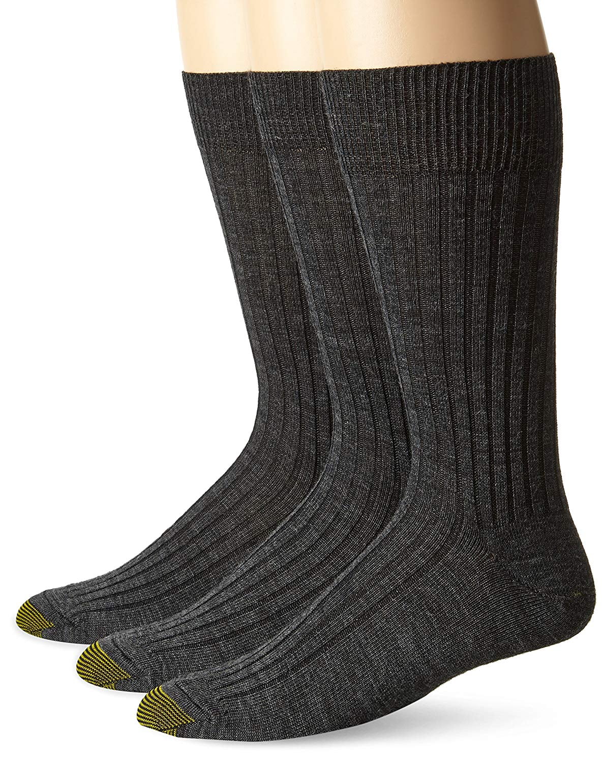 GOLDTOE - Gold Toe Men's 3-Pack Windsor Wool Dress Sock Charcoal Shoe ...