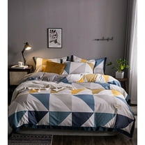 100% Cotton Reversible 3 Piece Duvet Cover Set Bedding Set Ultra Soft 1 Cover + 2 Pillow case queen