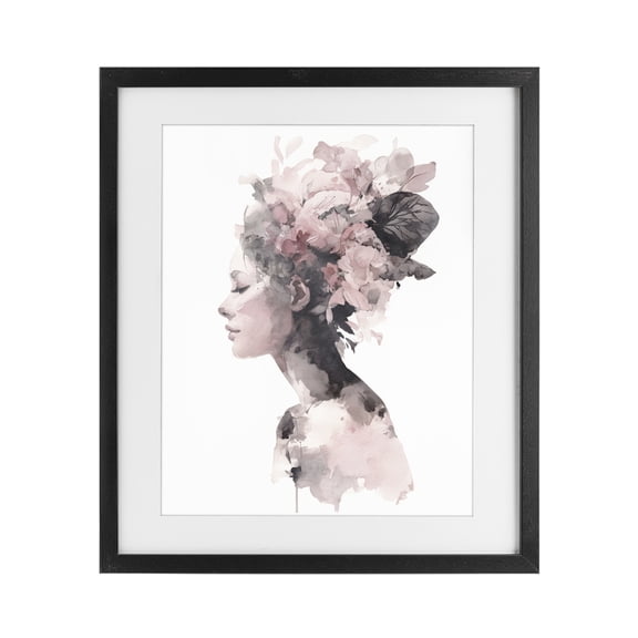 Stupell Industries Shabby Chic Nature's Empress Silhouette Black Framed Print Under Glass, 17 x 21, by Svetlana Aleynikova