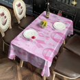 thumbnail image 2 of Pink Breast Cancer Rectangle Tablecloth 60"x120",Waterproof Polyester Rectangle Table Cloth, Wipeable Spillproof Polyester Tablecloth for Dining, Camping, Indoor and Outdoor, 2 of 6