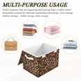 thumbnail image 6 of Iauyy Large Storage Box with Lid - Foldable Home Storage Bins for Clothes Toy Holiday Decor, Brown Leopard Print (42*32*30cm), 6 of 6