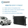 thumbnail image 4 of ECCPP Auto Parts Air Conditioning A/C AC Condenser Aluminum A/C AC Condenser Replacement Radiator for CU3786 2010-2012 F-ord Fusion 2011-2012 Lincoln MKZ 2010 2011 M-ercury Milan 3786, 4 of 5