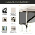 thumbnail image 5 of Outsunny 10' x 10' Pop Up Canopy Tent with Breathable Mesh Sidewalls, Easy Height Adjustable, Easy Transport Carrying Bag for Backyard Garden Patio, 5 of 9