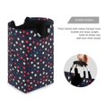 thumbnail image 3 of Yayeee Freestanding Laundry Hamper with Handle Collapsible Large Storage Basket for Clothes, Red Starry Pattern, 3 of 7