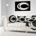 thumbnail image 3 of Designart Fractal White on Black Background - Abstract Throw Pillow - 12x20, 3 of 5