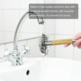 thumbnail image 3 of Yeacher 1PC Double Edge Safety Razor with Long Natural Rotatable Handle Shaving Razor Alloy Scalloped Bar Double Edge Safety Razor Shaving Open Comb Head for Men Barber Male Home Use Shaving Tools, 3 of 6