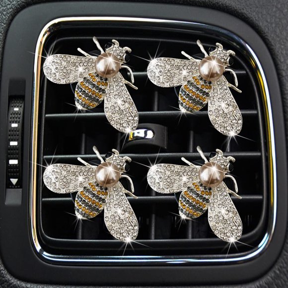 Ambientadores para coche Xinjincang con clip para rejilla, abeja de cristal, 4 piezas