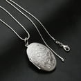 thumbnail image 4 of UDIYO Unisex Fashion Silver Plated Alloy Carving Locket Pendant Chain Necklace Jewelry, 4 of 7