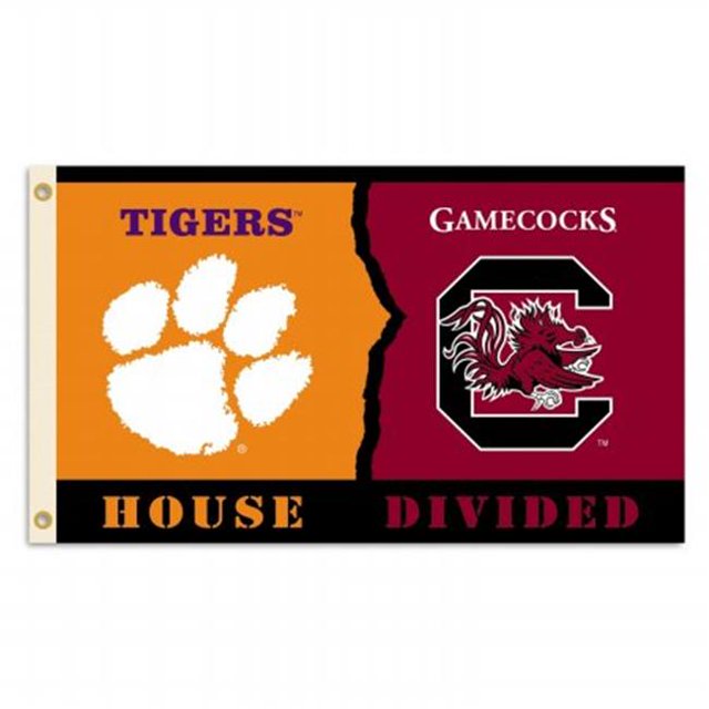 Bsi Products 95265 Clemson - S. Carolina - 3 x 5 Pi. Drapeau avec Oeillets - Rivalité Maison Divisée