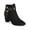 Black, variant on Womens Ivvy Faux Suede Almond Toe Ankle Boots