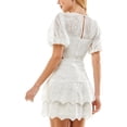 thumbnail image 2 of City Studio Womens Juniors Eyelet Mini Fit & Flare Dress, 2 of 2