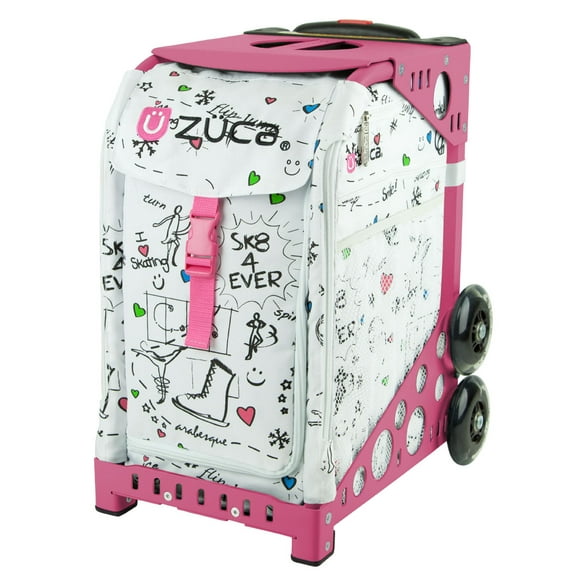 Zuca 18" Sport Bag - SK8 with Flashing Wheels (Pink Frame)