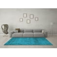 thumbnail image 3 of Ahgly Company Indoor Round Abstract Light Blue Modern Area Rugs, 5' Round, 3 of 4