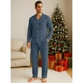 thumbnail image 6 of Airmenty Men's Pajama Set Lightweight Sleepwear Button Up Sleepwear Soft Comfy Pjs Set with Pockets, 6 of 7